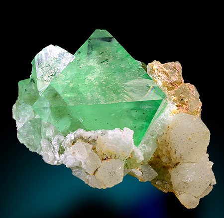 Fluorite with quartz - Riemvasmaak fluorite occurrences - Kakamas - ZF Mgcawu distr. - Northern Cape prov. - South Africa