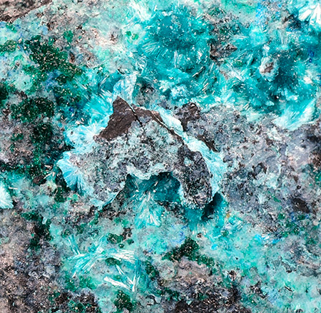 Caledonite - Baccu Locci Mine, Villaputzu, South Sardinia Province, Sardinia, Italy