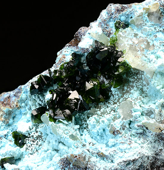 Zapatalite with Libethenite - Miguel Vacas Mine, Nossa Senhora da Concei��o e S�o Bartolomeu, Vila Vi�osa, �vora, Portugal
