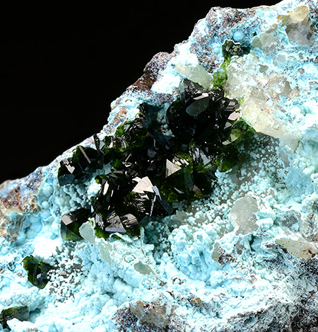 Zapatalite with Libethenite - Miguel Vacas Mine, Nossa Senhora da Concei��o e S�o Bartolomeu, Vila Vi�osa, �vora, Portugal