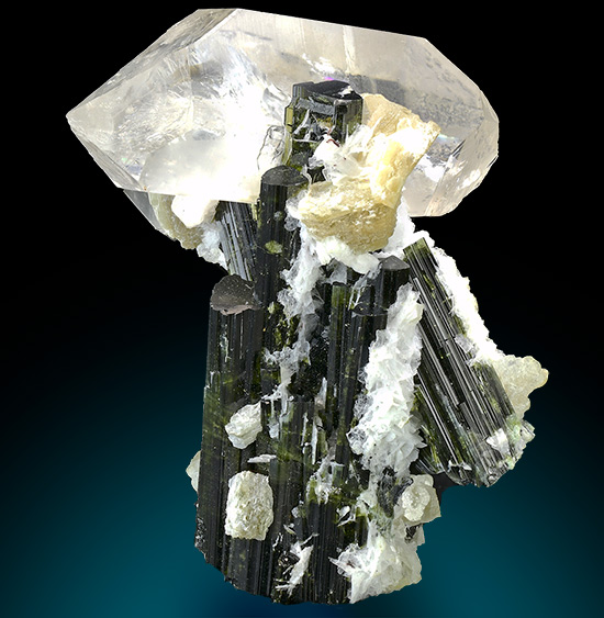Tourmaline var. Elbaite and Quartz - Stak Nala, Gilgit-Baltistan, Pakistan