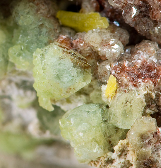 Willemite with Mimetite - Tsumeb Mine, Tsumeb, Otjikoto Region, Namibia